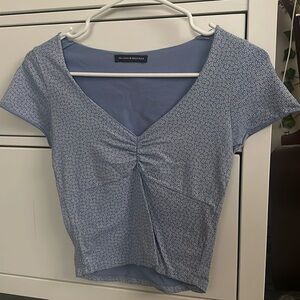 Blue Floral Brandy Melville Top